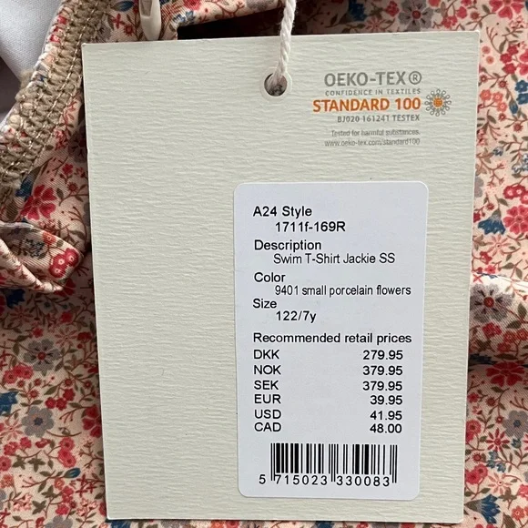 Wheat Kids Floral Rashguard Set - Red - Picture 6 of 7